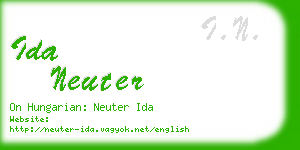 ida neuter business card